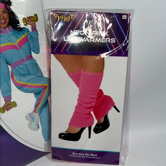 🎃NWT 1980’S WORKOUT WONDER COSTUME SIZE ADULT MD/LG 10-16 - Picture 4 of 16